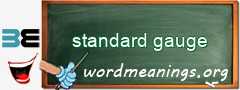 WordMeaning blackboard for standard gauge
